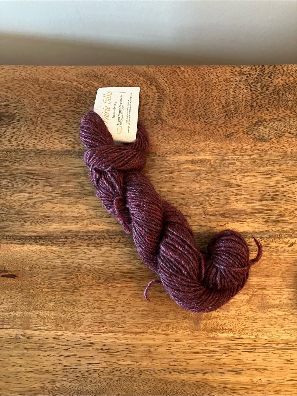 Brown Sheep Prairie Silks Yarn Ruble Red Wool Mohair Silk 88 Yds 50g USA